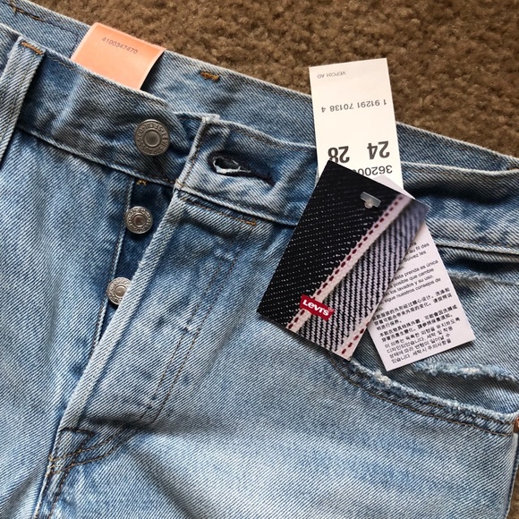 New [ Levi’s ] 501 straight crop selvedge jeans - Picture 4 of 8